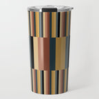 Mixed Stripes Pattern XXIV Bold Retro Travel Mug Gallery Image 1