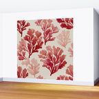 Elegant Red Coral Pattern Wall Mural Gallery Image 2