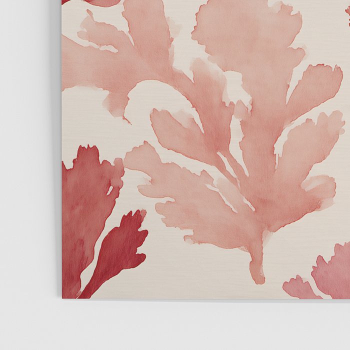 Elegant Red Coral Pattern Poster Gallery Image 3