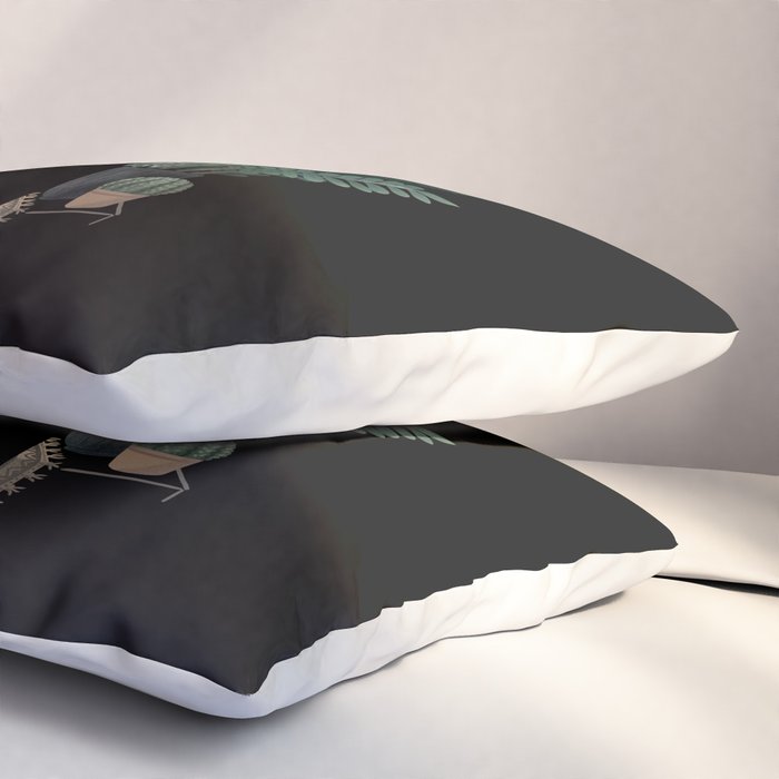 Rainy Day Cats on Black Pillow Sham Gallery Image 3