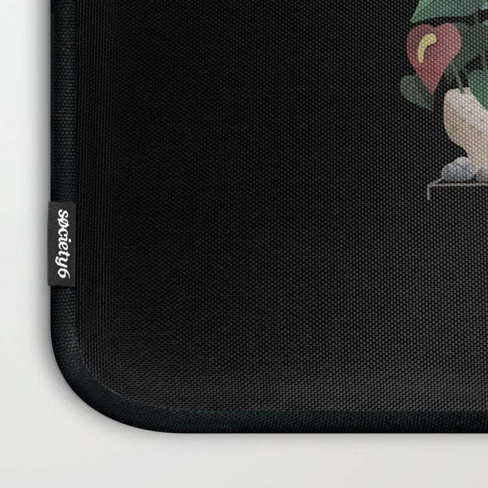 Rainy Day Cats on Black Laptop Sleeve Gallery Image 3