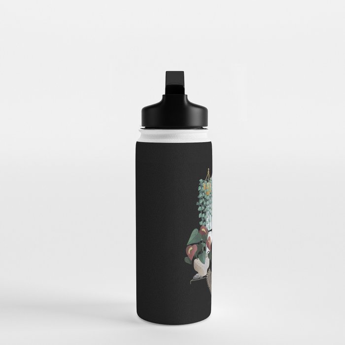Rainy Day Cats on Black Water Bottle Gallery Image 3