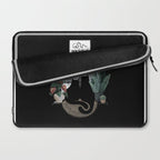 Rainy Day Cats on Black Laptop Sleeve Gallery Image 2