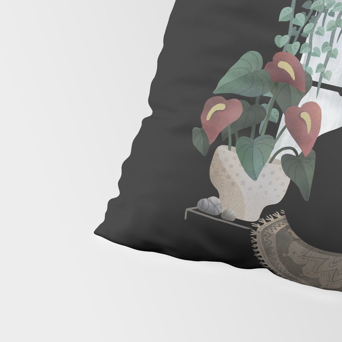 Rainy Day Cats on Black Pillow Sham Gallery Image 4