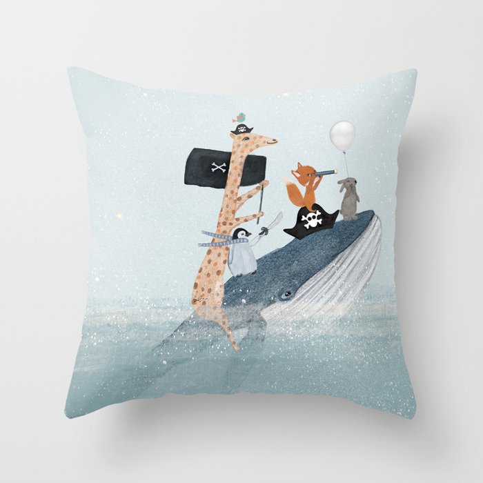 lets play pirates Throw Pillow Gallery Image 6