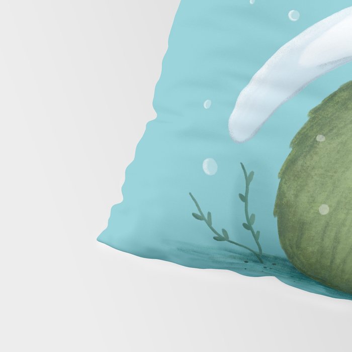 Axolotl on a Mossball Pillow Sham Gallery Image 4