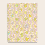 purple haze mushroom flower power wallpaper wiggles // retro art by surfy birdy Notebook Gallery Image 4