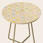 purple haze mushroom flower power wallpaper wiggles // retro art by surfy birdy Side Table Gallery Image 2