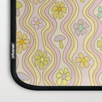 purple haze mushroom flower power wallpaper wiggles // retro art by surfy birdy Laptop Sleeve Gallery Image 3