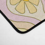 purple haze mushroom flower power wallpaper wiggles // retro art by surfy birdy Desk Mat Gallery Image 4