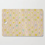 purple haze mushroom flower power wallpaper wiggles // retro art by surfy birdy Cutting Board Gallery Image 1