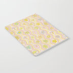 purple haze mushroom flower power wallpaper wiggles // retro art by surfy birdy Notebook Gallery Image 2