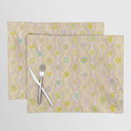 purple haze mushroom flower power wallpaper wiggles // retro art by surfy birdy Placemat Gallery Image 1