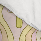 purple haze mushroom flower power wallpaper wiggles // retro art by surfy birdy Comforter Gallery Image 4