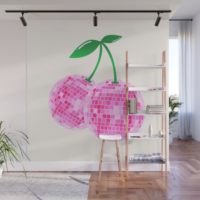 Disco Ball Cherries Wall Mural Gallery Image 1
