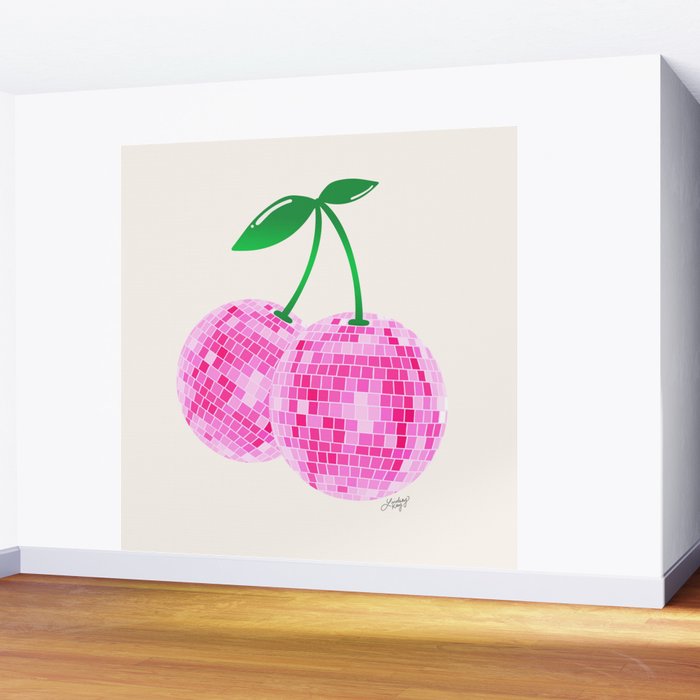 Disco Ball Cherries Wall Mural Gallery Image 2