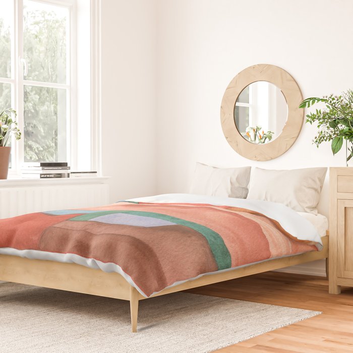 Abstract Desert Landscape Watercolor Duvet Cover Gallery Image 2