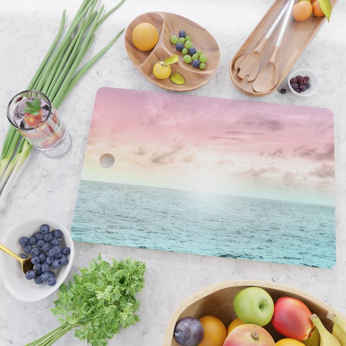 Pastel Beach Sunset Cutting Board Gallery Image 2