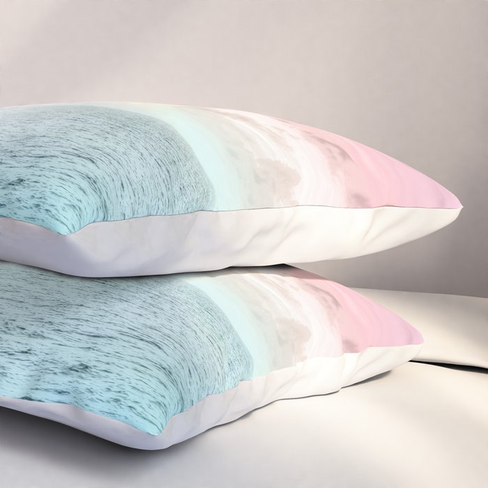Pastel Beach Sunset Pillow Sham Gallery Image 3