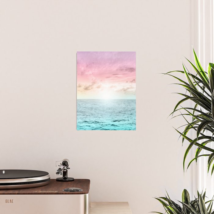Pastel Beach Sunset Poster Gallery Image 2