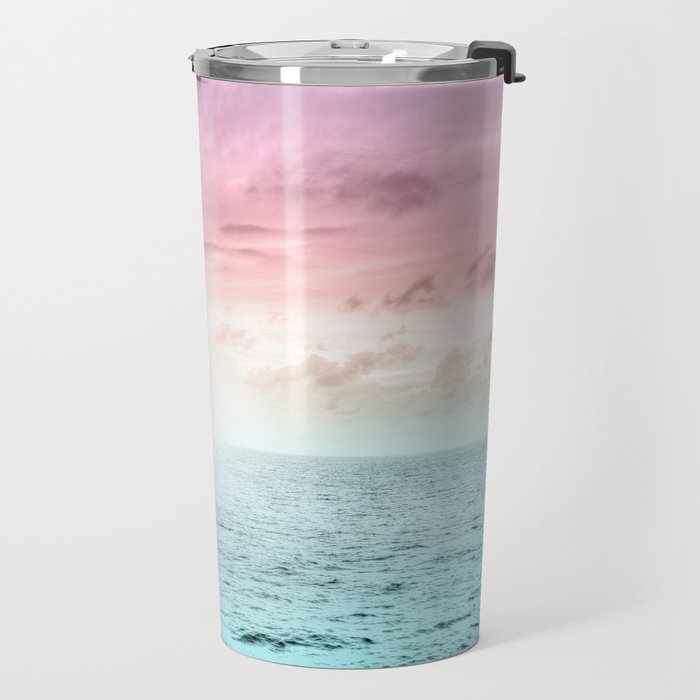 Pastel Beach Sunset Travel Mug Gallery Image 2