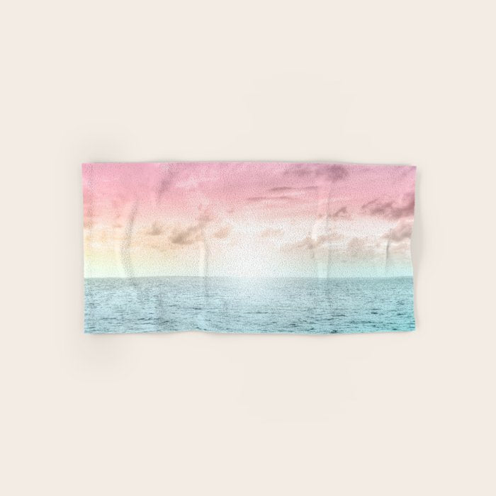 Pastel Beach Sunset Bath Towel Gallery Image 1