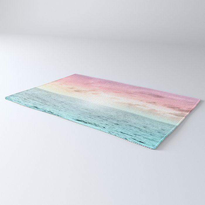 Pastel Beach Sunset Rug Gallery Image 3