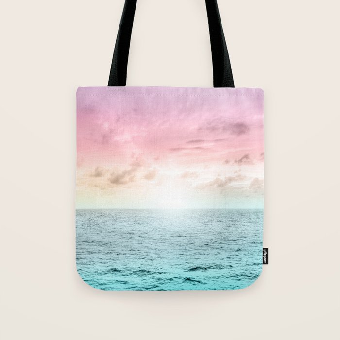 Pastel Beach Sunset Tote Bag Gallery Image 1