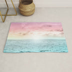 Pastel Beach Sunset Rug Gallery Image 1