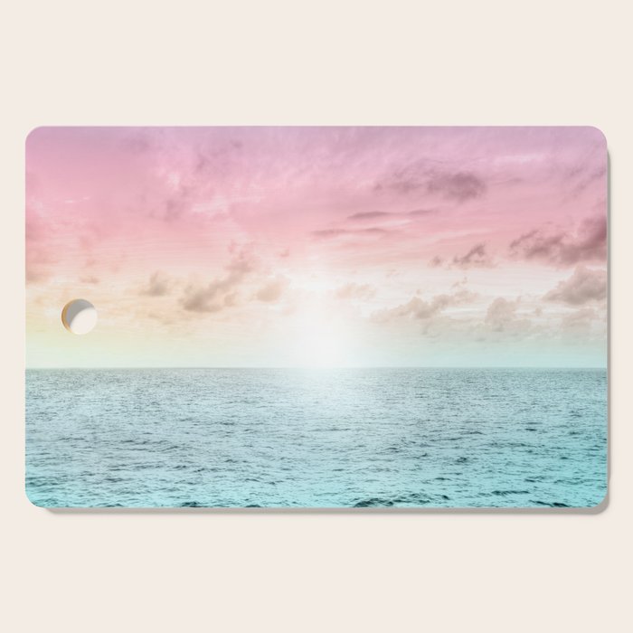 Pastel Beach Sunset Cutting Board Gallery Image 1