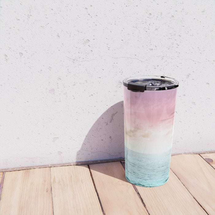 Pastel Beach Sunset Travel Mug Gallery Image 4