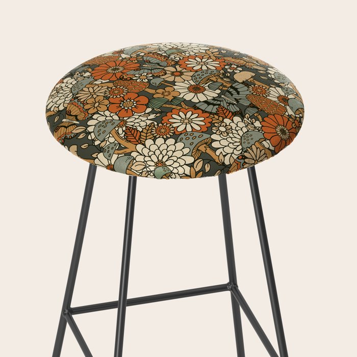 Mushroom Butterfly Garden Stool Gallery Image 2