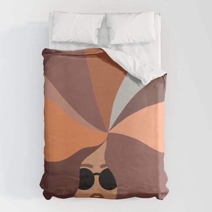 Girl Power - Earthy Rainbow Hair Duvet Cover Gallery Image 6