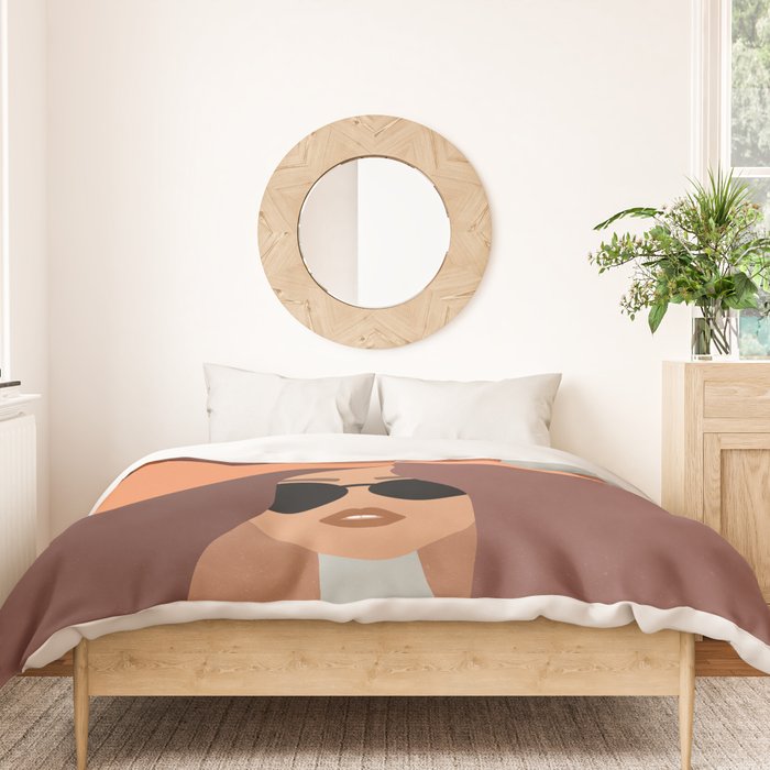 Girl Power - Earthy Rainbow Hair Duvet Cover Gallery Image 3