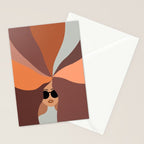 Girl Power - Earthy Rainbow Hair Stationery Card Gallery Image 2