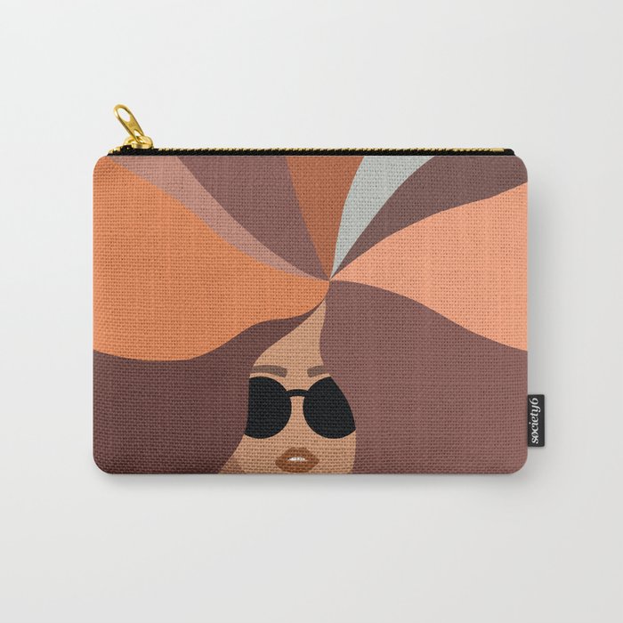 Girl Power - Earthy Rainbow Hair Carry All Pouch Gallery Image 1