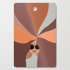 Girl Power - Earthy Rainbow Hair Cutting Board Gallery Image 1