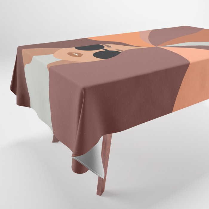 Girl Power - Earthy Rainbow Hair Tablecloth Gallery Image 1