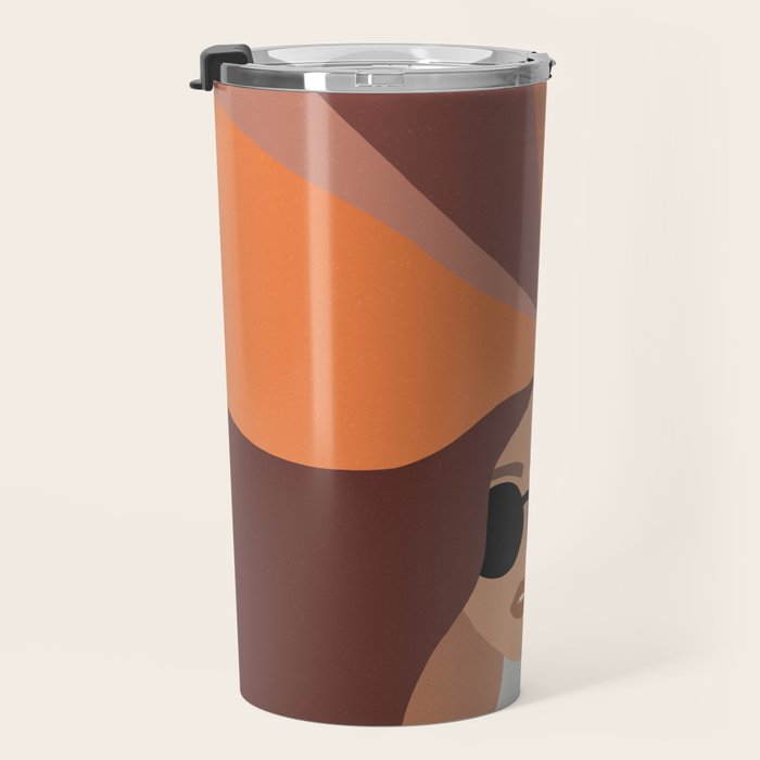 Girl Power - Earthy Rainbow Hair Travel Mug Gallery Image 3