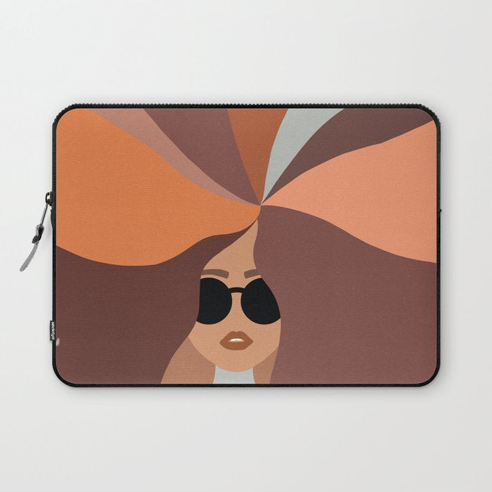 Girl Power - Earthy Rainbow Hair Laptop Sleeve Gallery Image 1