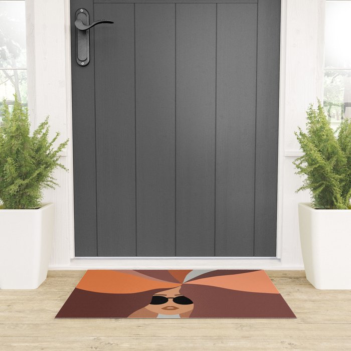 Girl Power - Earthy Rainbow Hair Welcome Mat Gallery Image 3