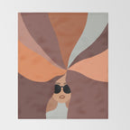 Girl Power - Earthy Rainbow Hair Throw Blanket Gallery Image 2
