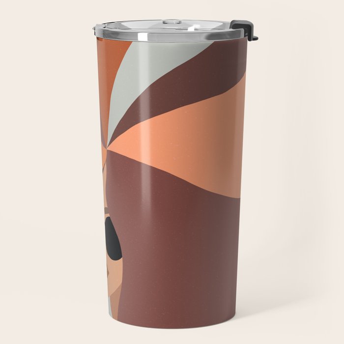 Girl Power - Earthy Rainbow Hair Travel Mug Gallery Image 2