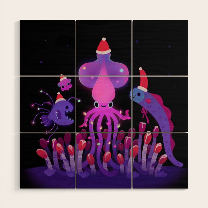 Christmas in the deep sea Wood Wall Art Gallery Image 1