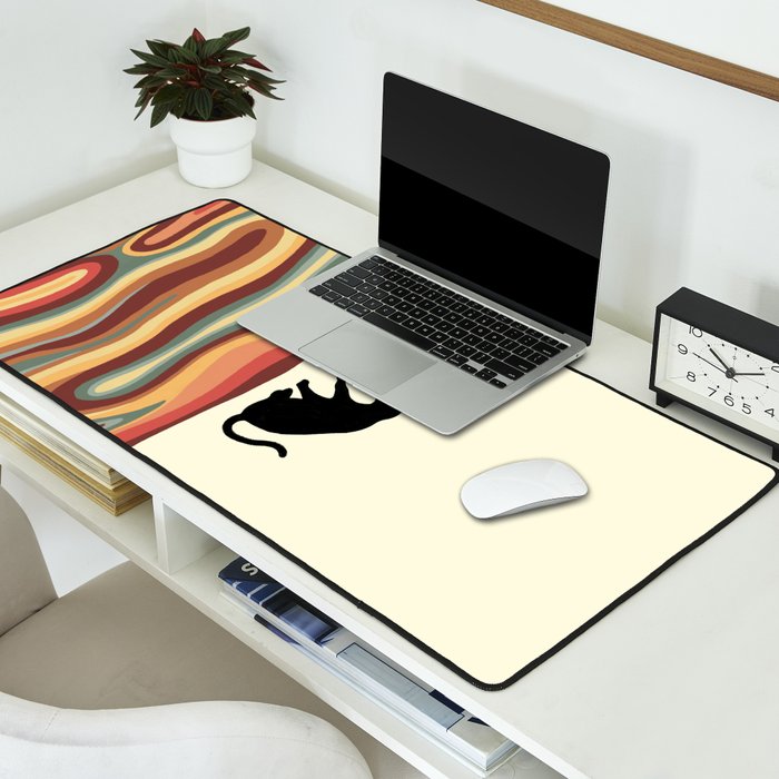 Rainbow cat 1 coffee milk drop Desk Mat Gallery Image 2