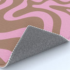 Retro Liquid Swirl Candy Abstract Inspired by PANTONE 17 1230 Color of the Year Mocha Mousse Rug Gallery Image 4