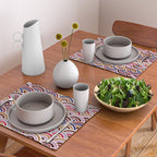 Japanese Seigaiha Wave - Mauve & Gold Palette Placemat Gallery Image 2