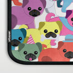 Colored Pugs Pattern - no1 Laptop Sleeve Gallery Image 3
