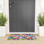 Colored Pugs Pattern - no1 Welcome Mat Gallery Image 3