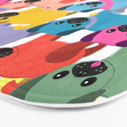 Colored Pugs Pattern - no1 Bath Mat Gallery Image 3